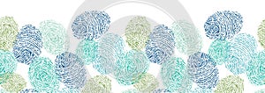 Colorful fingerprints horizontal seamless pattern