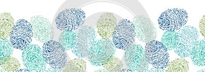 Colorful fingerprints horizontal seamless pattern photo