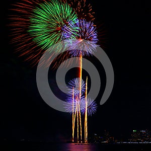 Colorful firework festival in celebration