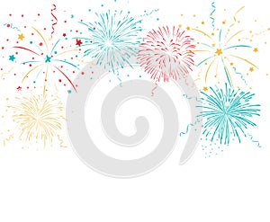 Colorful fireworks background