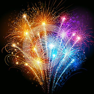 Colorful fireworks photo