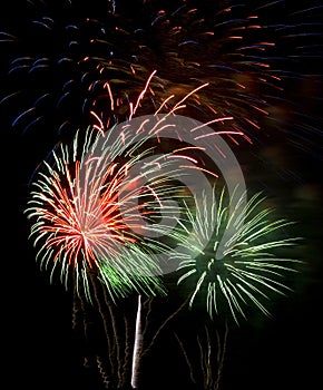 Fireworks at night photo