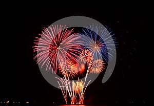 Colorful fireworks display