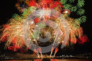 Colorful fireworks in Seoul ,South Korea