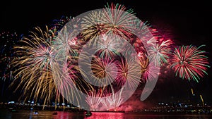 Colorful fireworks in Seoul ,South Korea