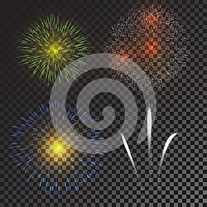 Colorful fireworks vector