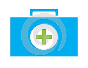 Colorful First aid kit icon vector isolated white background.