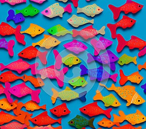 Colorful Fish, Generative AI Illustration