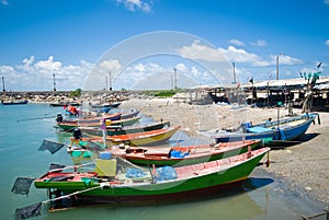 Colorful fishing boats