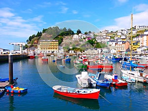 Colorful fishing boats in Luarca, Asturias, Spain