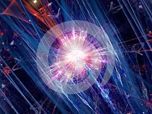 Colorful fission of particle in collider