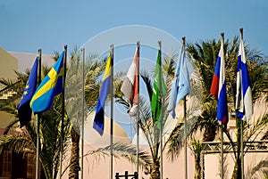 Colorful flags