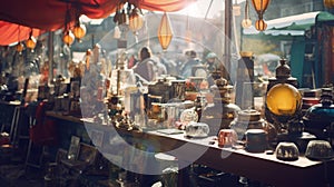 Colorful Flea Market Atmosphere