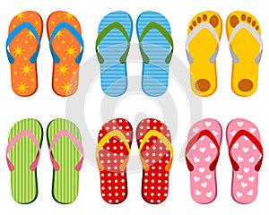 Colorful Flip Flops Collection photo