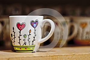 Colorful Floral Ceramic Mug