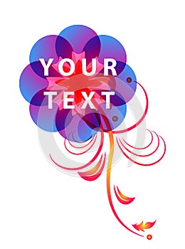 Colorful floral frame