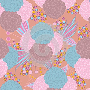 Colorful floral seamless background pattern