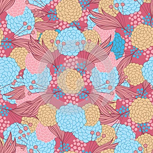 Colorful floral seamless background pattern