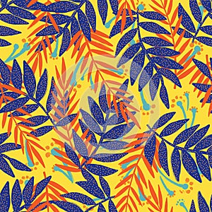 Colorful floral seamless pattern. Hand Drawn vector illustration