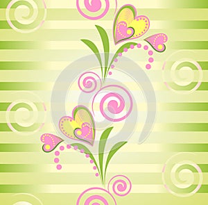 Colorful floral vector seamless pattern