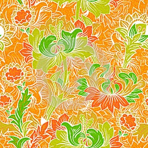 Colorful floral wallpaper. Flowers seamless pattern. Vector background