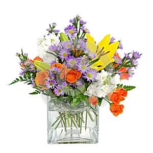Colorful flower arrangement centerpiece