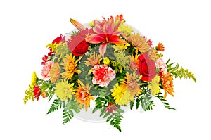 Colorful flower bouquet arrangement centerpiece