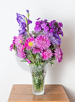 Colorful flower bouquet arrangement in vase