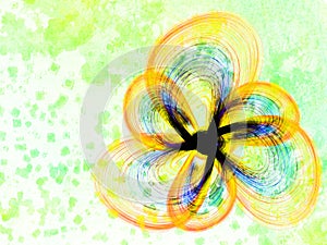Colorful flower frame abstract