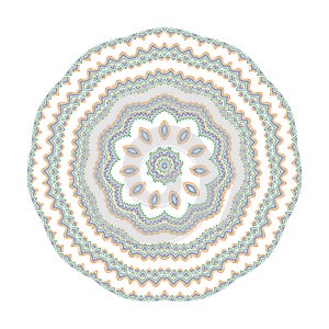 Colorful Flower Mandala Vector Artwork Fabric Fashion Print Object Illustration.Abstract Vintage Ornamental Digital Design