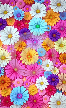 Colorful flower pattern illustration