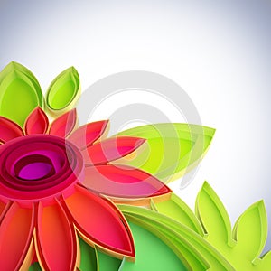 Colorful flower in quilling techniques.