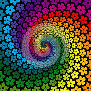 Colorful Flower Spiral Background