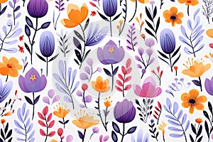 colorful flowers background pattern illustration floral design is a vibrant and artistic representation