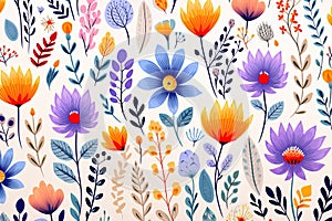 colorful flowers background pattern illustration floral design is a vibrant and artistic representation