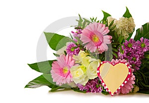 Colorful flowers bouquet isolated.