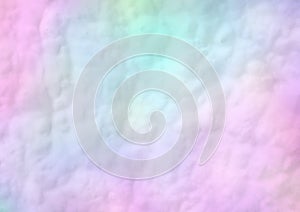 Colorful fluffy sweet cotton candy background in the soft pastel colors