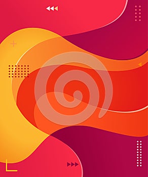 Colorful fluid background vector graphic element