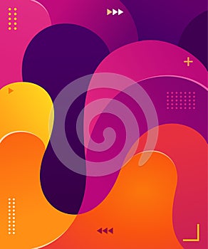 Colorful fluid background vector graphic element