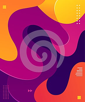 Colorful fluid background vector graphic element