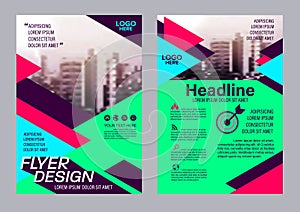 Colorful flyer design template. Brochure Layout design.