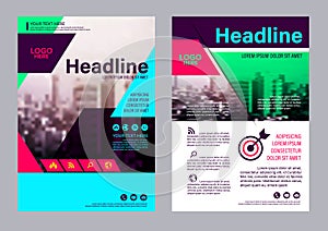 Colorful flyer design template. Brochure Layout design.