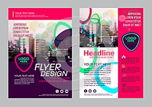 Colorful flyer design template. Brochure Layout design.