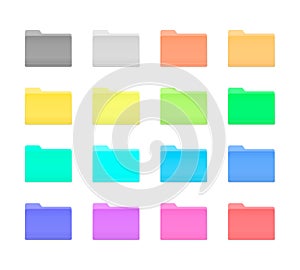 Colorful folder icons photo