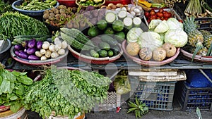 colorful food market in hue