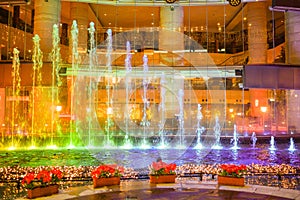 Colorful fountain light up