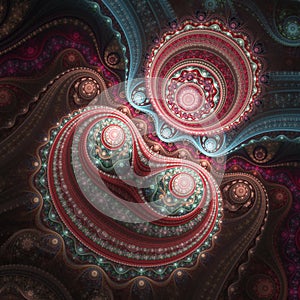 Colorful fractal clockwork time machine