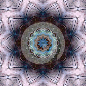 Colorful fractal floral pattern