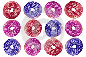 Colorful fresh doughnuts