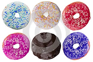 Colorful fresh doughnuts